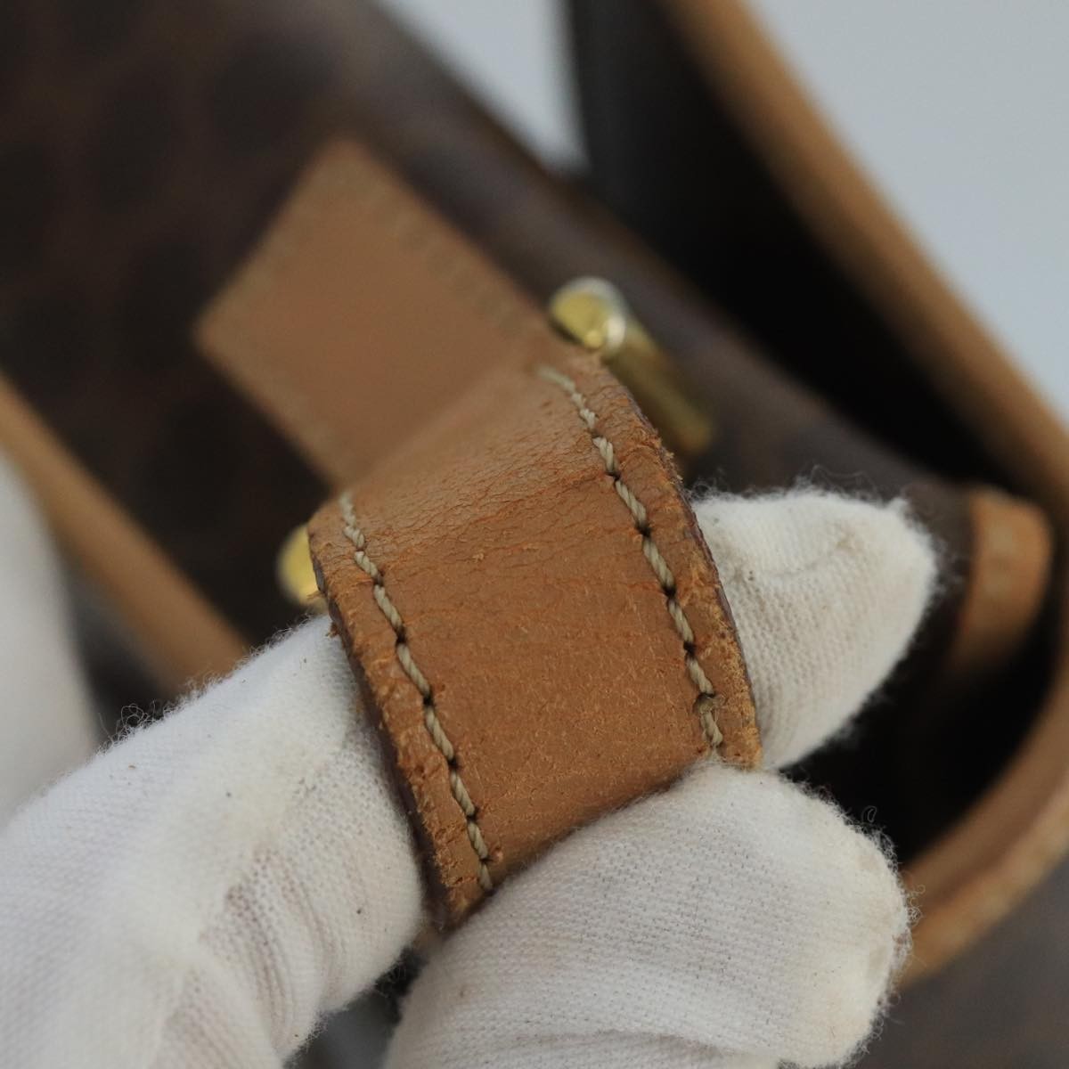 Celine Vintage Macadam Circle Logo Shoulder Bag Canvas And Leather Brown Canvas Shoulder Bag Bag (Pre-Owned)