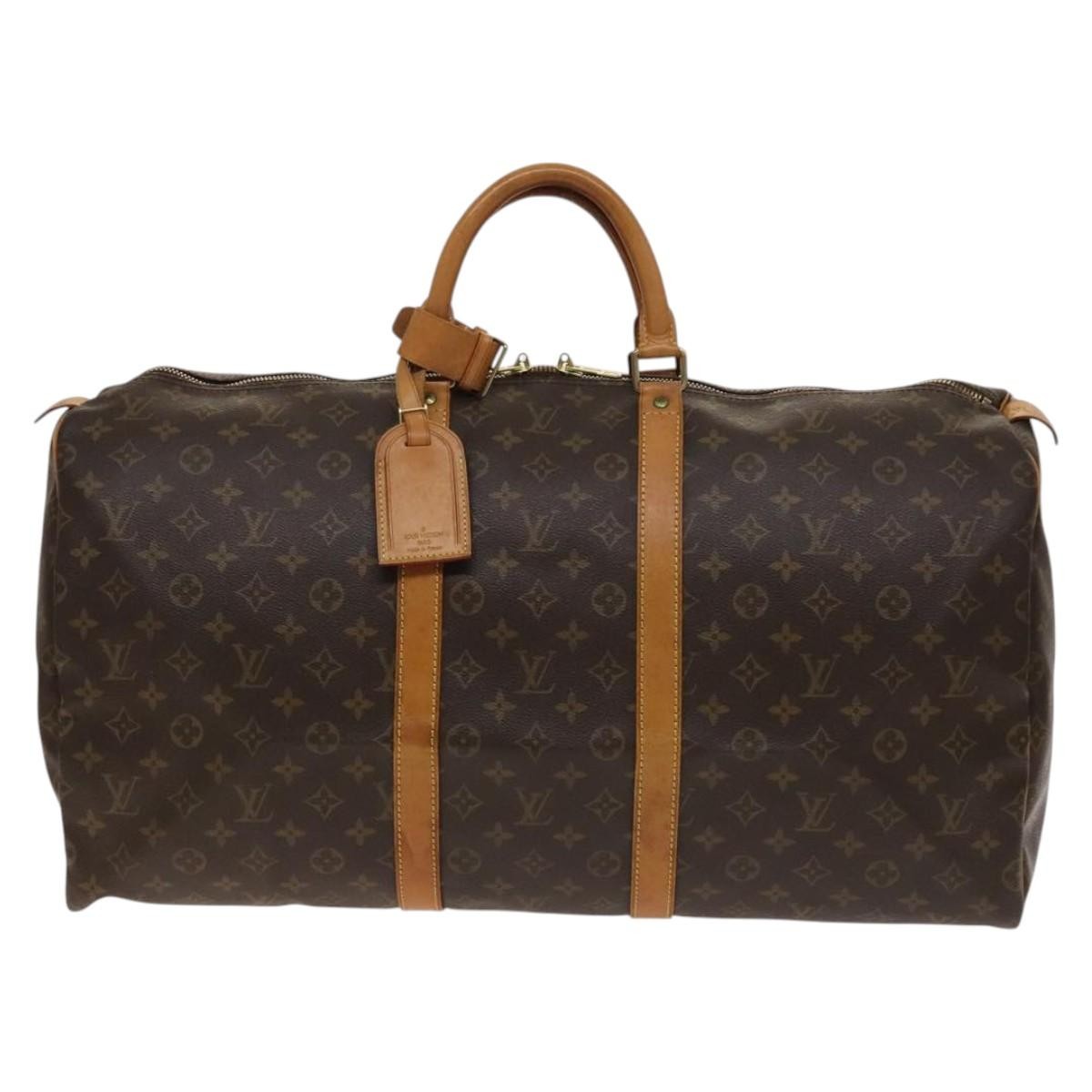 Louis Vuitton Keepall Bag Monogram Canvas Brown Canvas Travel Bag Bag (Pre-Owned)