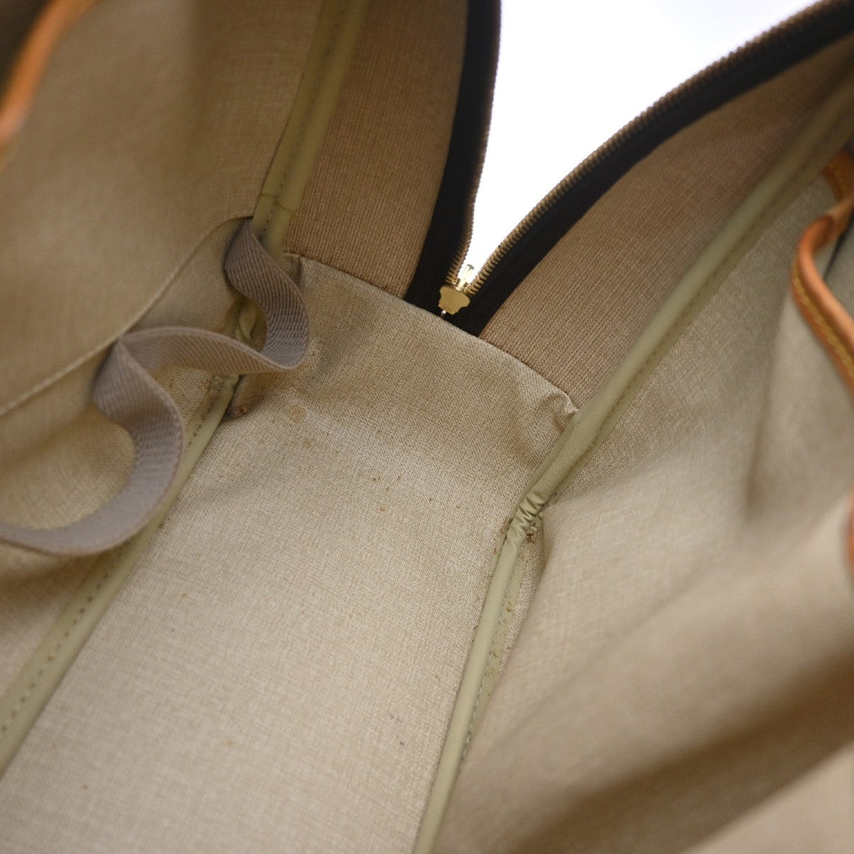 Louis Vuitton Deauville Handbag Monogram Canvas Brown Canvas Handbag (Pre-Owned)