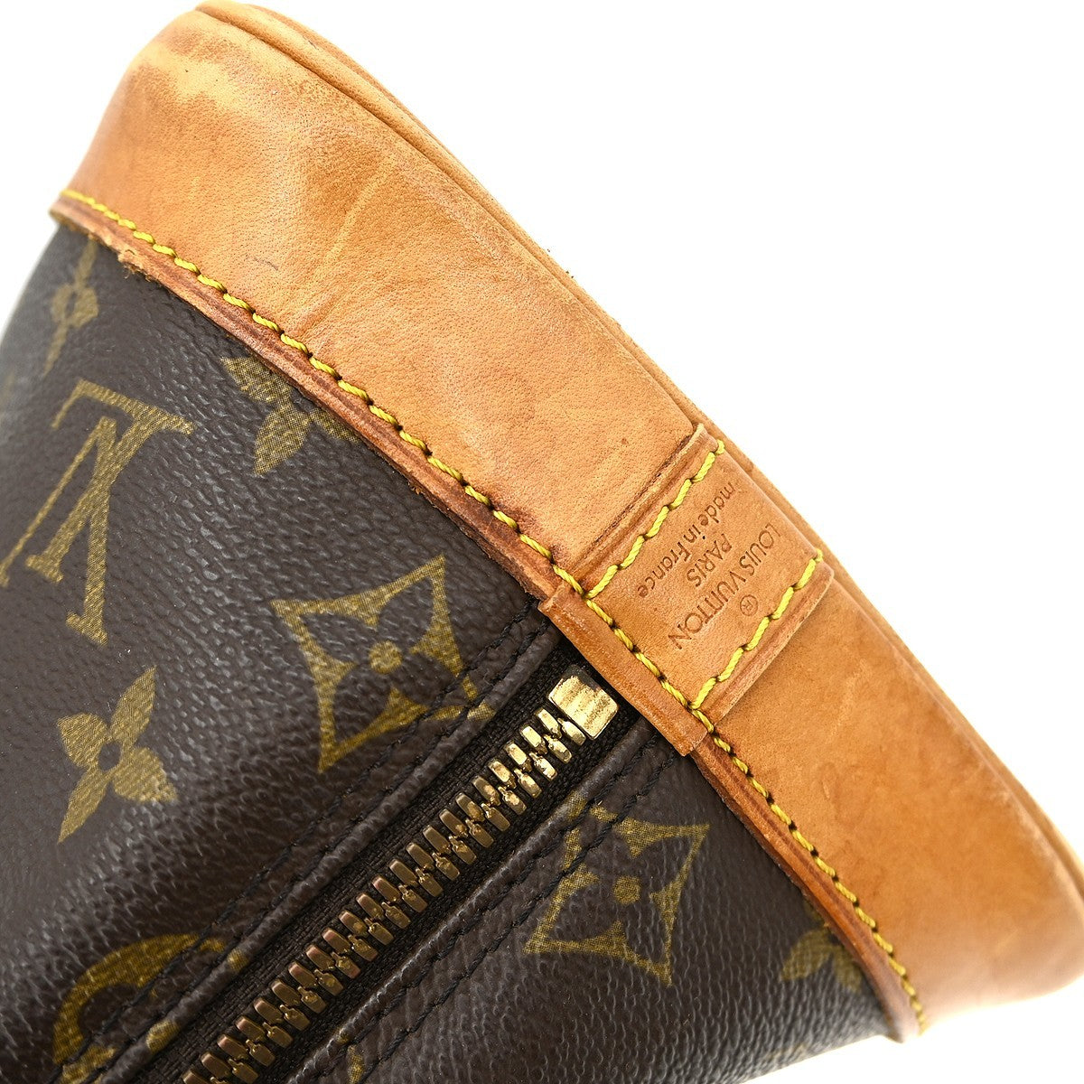 Louis Vuitton Alma Handbag Monogram Canvas Brown Canvas Handbag (Pre-Owned)
