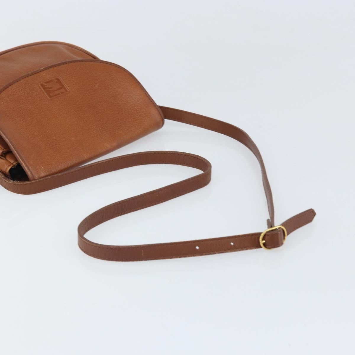 Burberry Vintage Shoulder Bag Leather Brown Leather Shoulder Bag Bag (Pre-Owned)