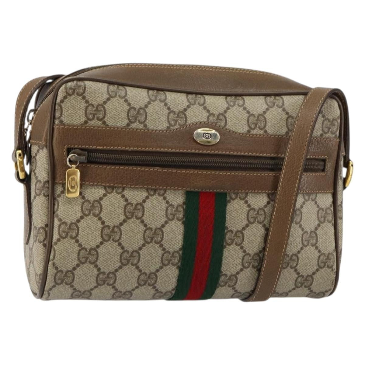 Gucci Ophidia Shoulder Bag Gg Coated Canvas Beige Canvas Shoulder Bag Bag (Pre-Owned)