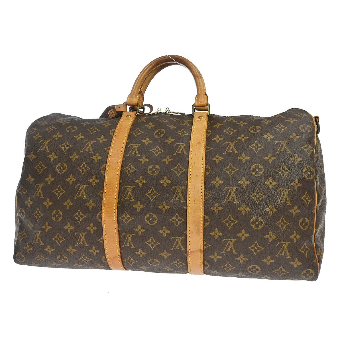 Louis Vuitton Keepall Bandouliere Bag Monogram Canvas Brown Canvas Travel Bag Bag (Pre-Owned)
