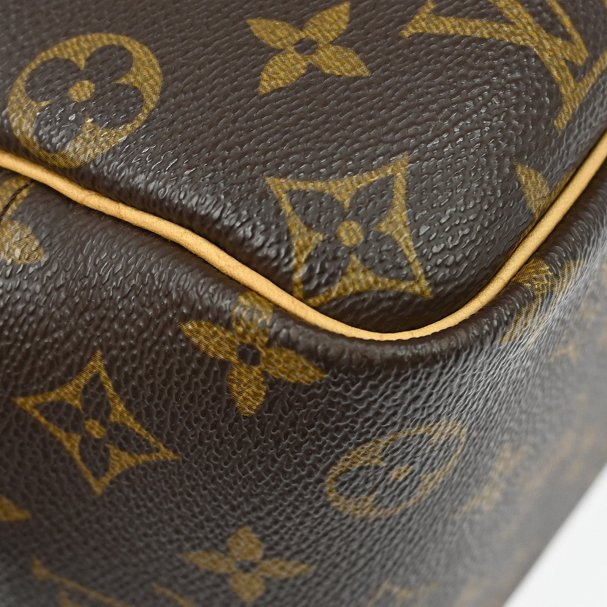 Louis Vuitton Deauville Handbag Monogram Canvas Brown Canvas Handbag (Pre-Owned)
