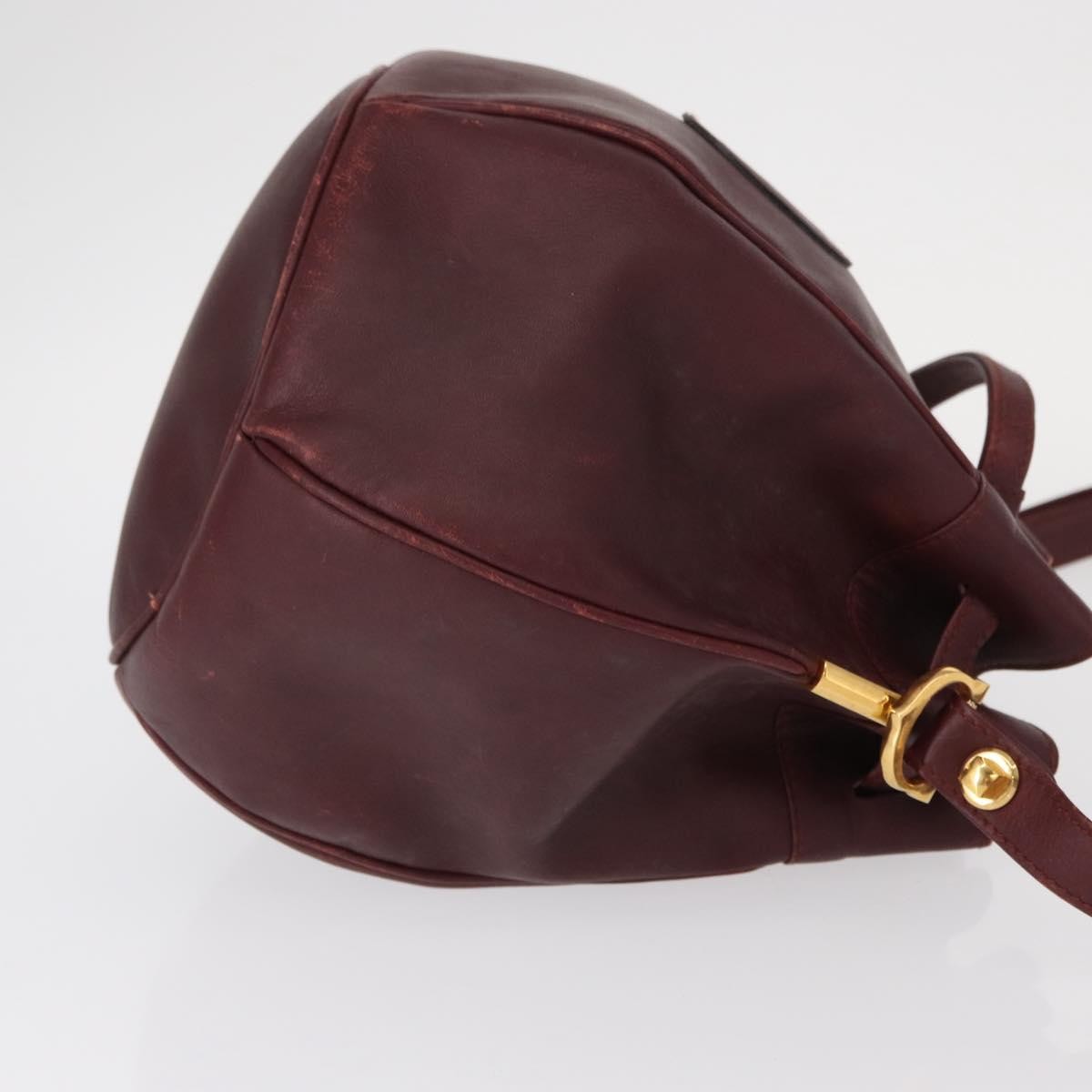Cartier Must De Cartier Bag Leather Burgundy Leather Shoulder Bag Bag (Pre-Owned)