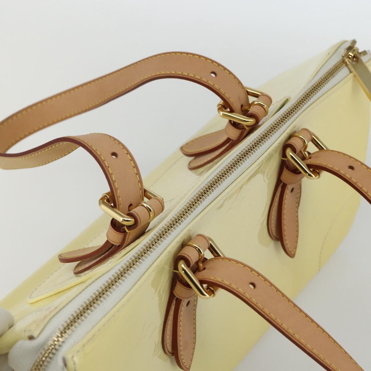 Louis Vuitton Rosewood Avenue Handbag Monogram Vernis Yellow Patent_Leather Handbag (Pre-Owned)