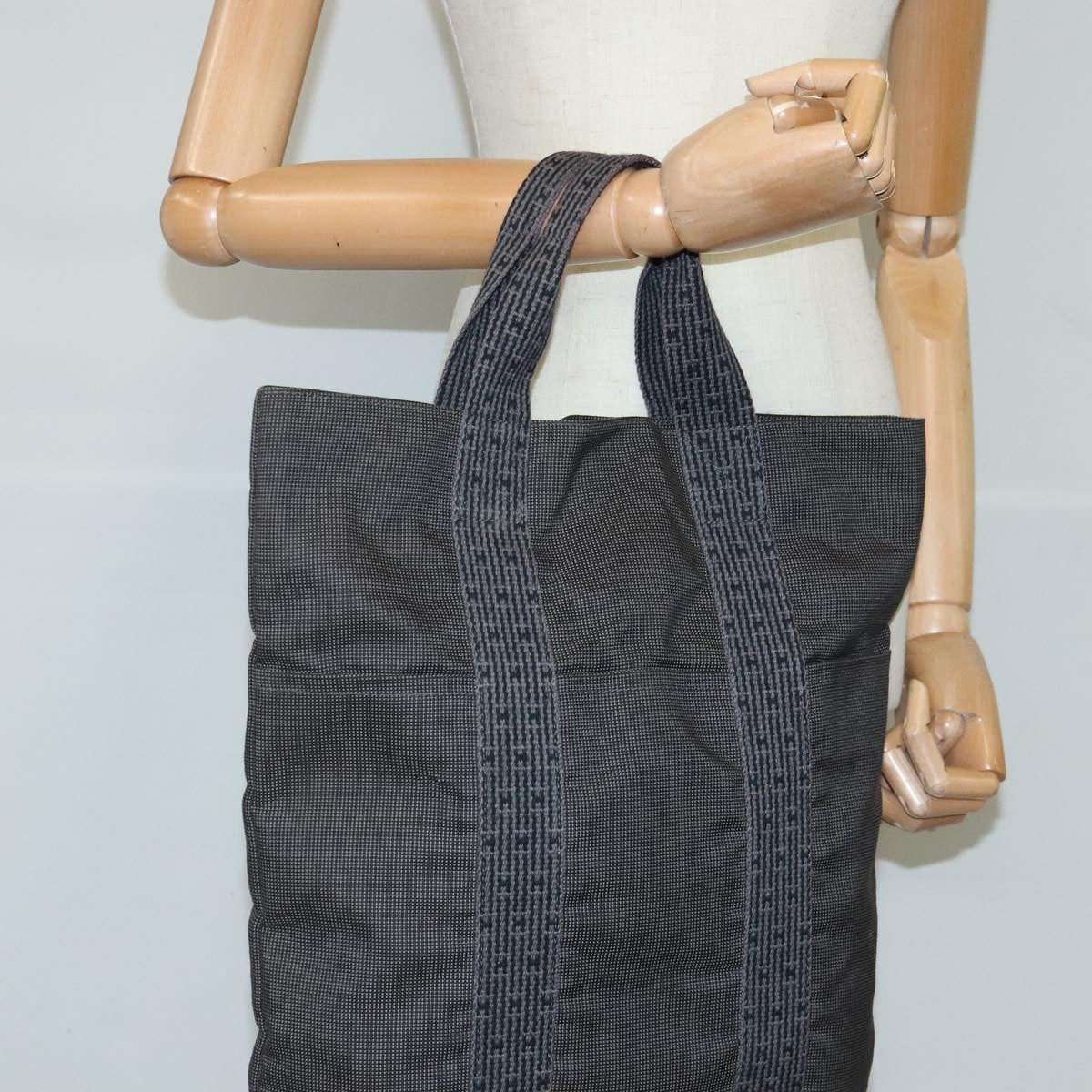 Hermes Fourre-Tout Herline Fourre-Tout Herline Gray Nylon Tote Bag Bag (Pre-Owned)