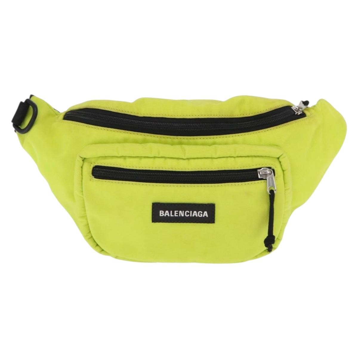 Balenciaga Explorer Belt Bag Nylon Yellow Nylon Shoulder Bag Bag (Pre-Owned)