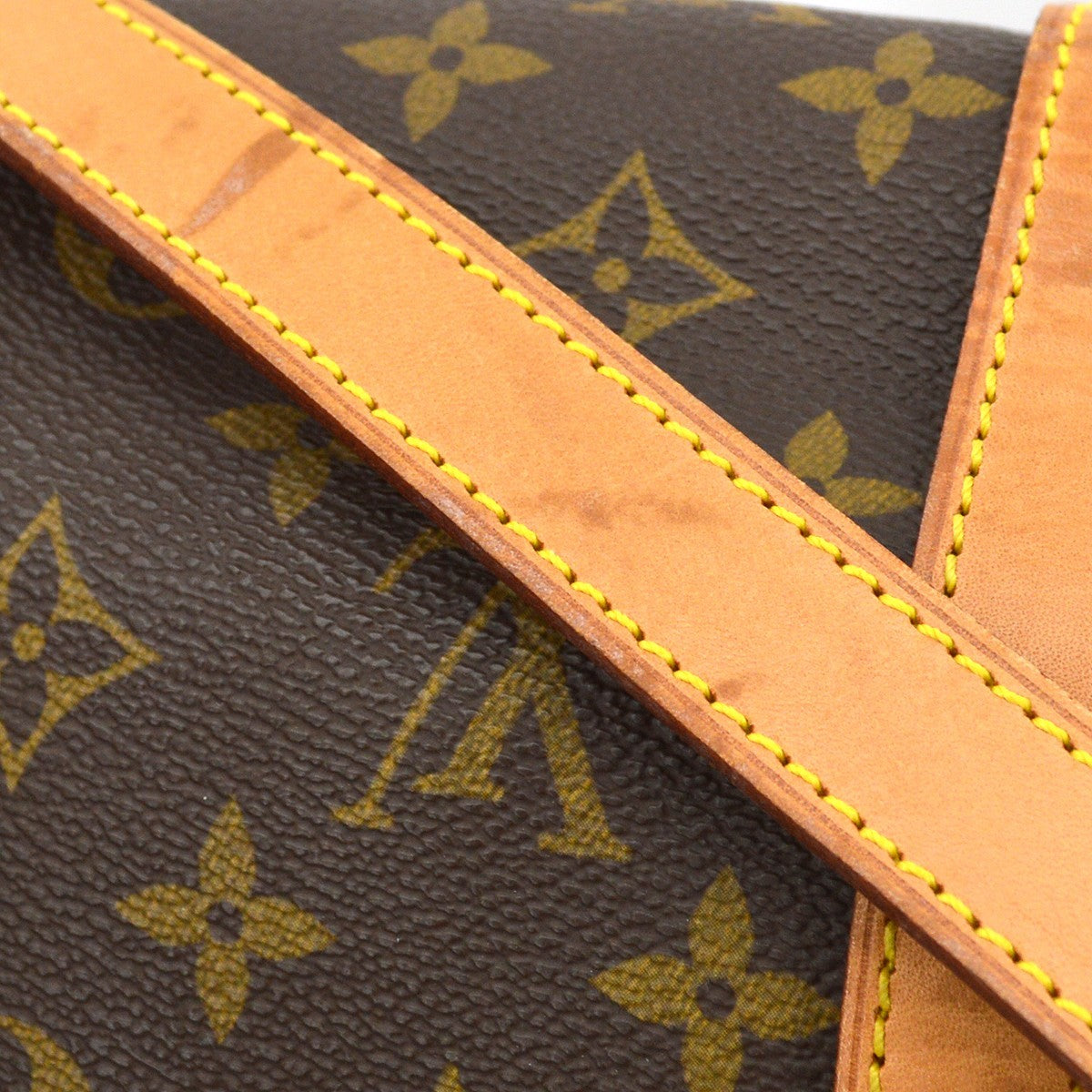 Louis Vuitton Saumur Handbag Monogram Canvas Brown Canvas Shoulder Bag Bag (Pre-Owned)