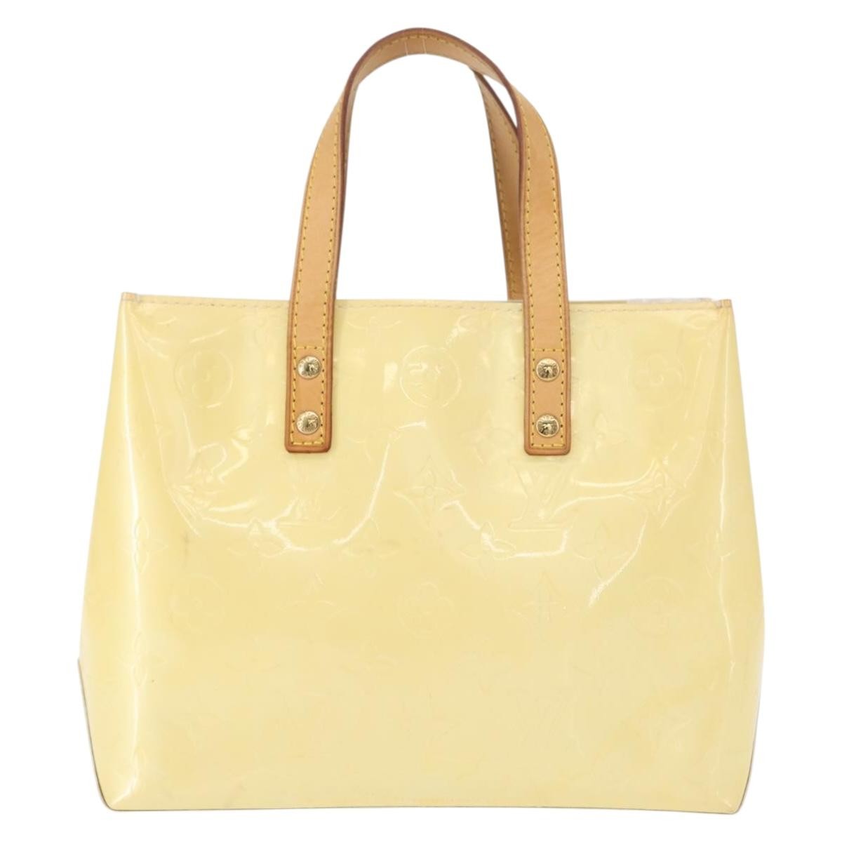 Louis Vuitton Reade Handbag Monogram Vernis Beige Patent_Leather Tote Bag Bag (Pre-Owned)