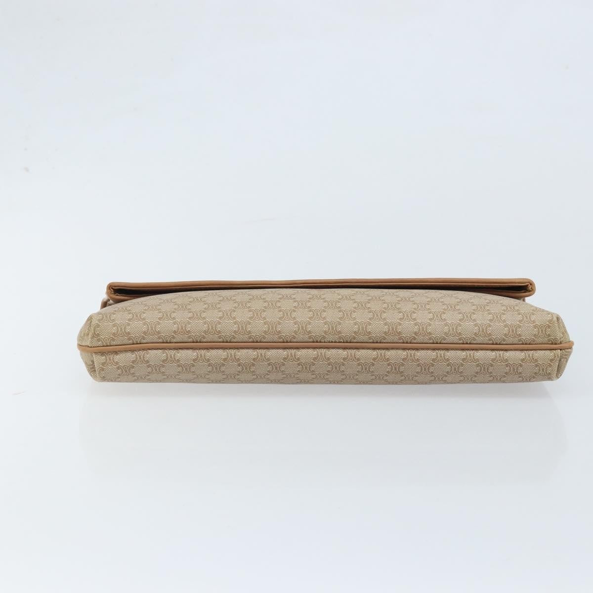 Celine C Macadam Pouch Canvas Beige Pvc Clutche & Pouche Bag (Pre-Owned)