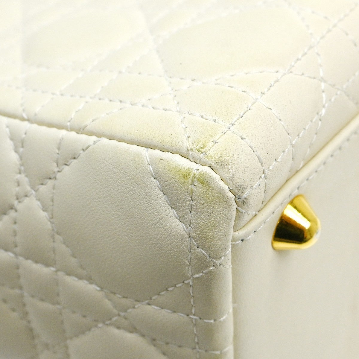 Christian Dior Lady Dior Bag Leather Neutral Leather Handbag (Pre-Owned)