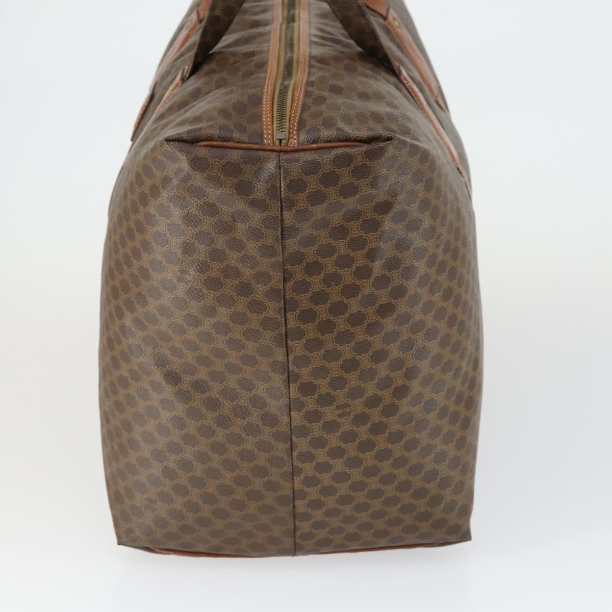 Celine Vintage Macadam Boston Bag Canvas And Leather Brown Canvas Travel Bag Bag (Pre-Owned)