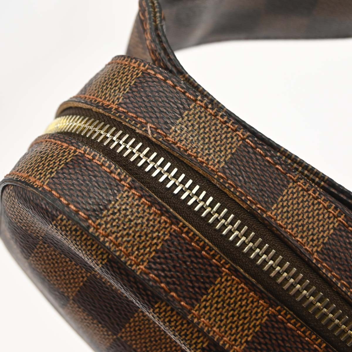 Louis Vuitton Geronimos Waist Bag Damier Brown Canvas Shoulder Bag Bag (Pre-Owned)