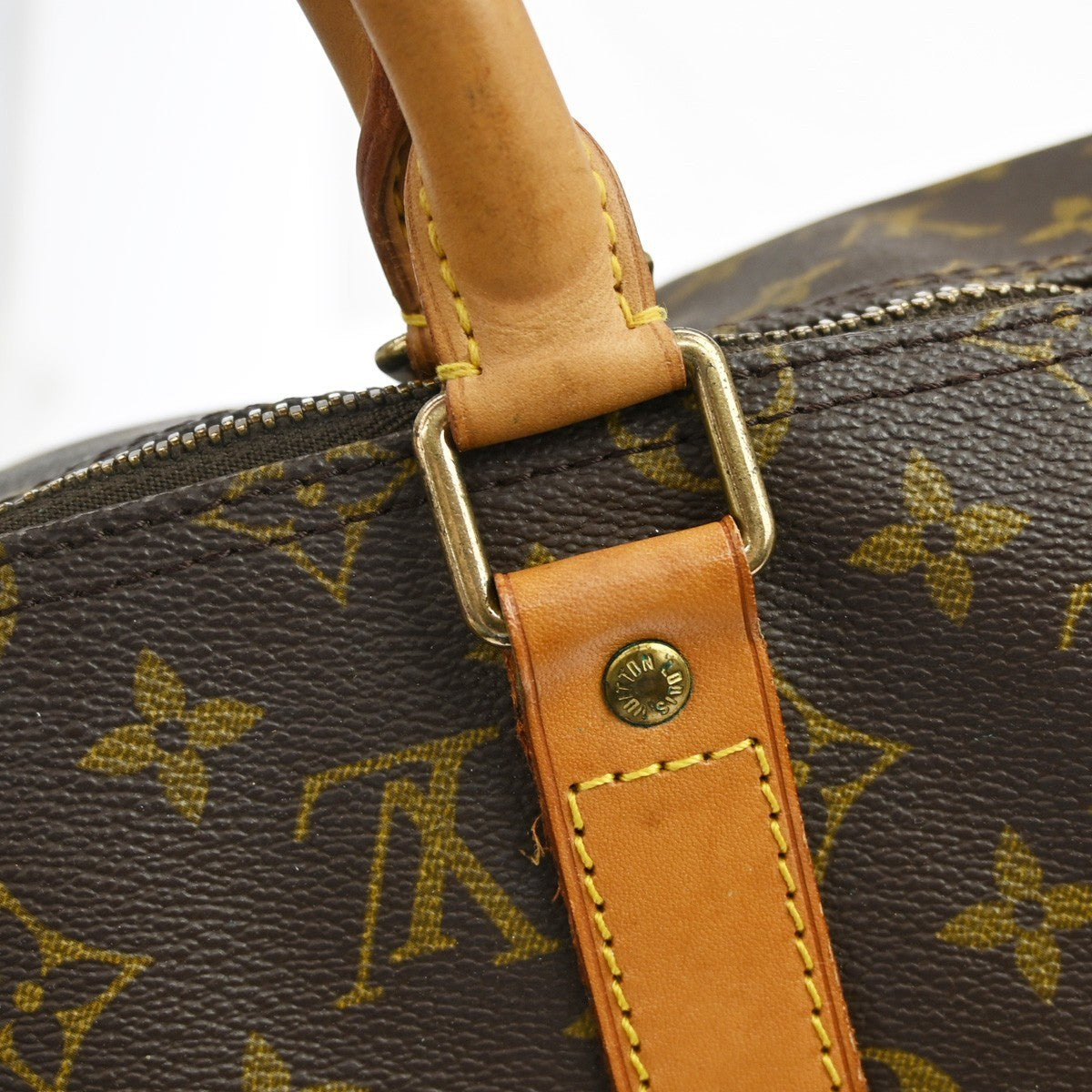 Louis Vuitton Keepall Bag Monogram Canvas Brown Canvas Travel Bag Bag (Pre-Owned)