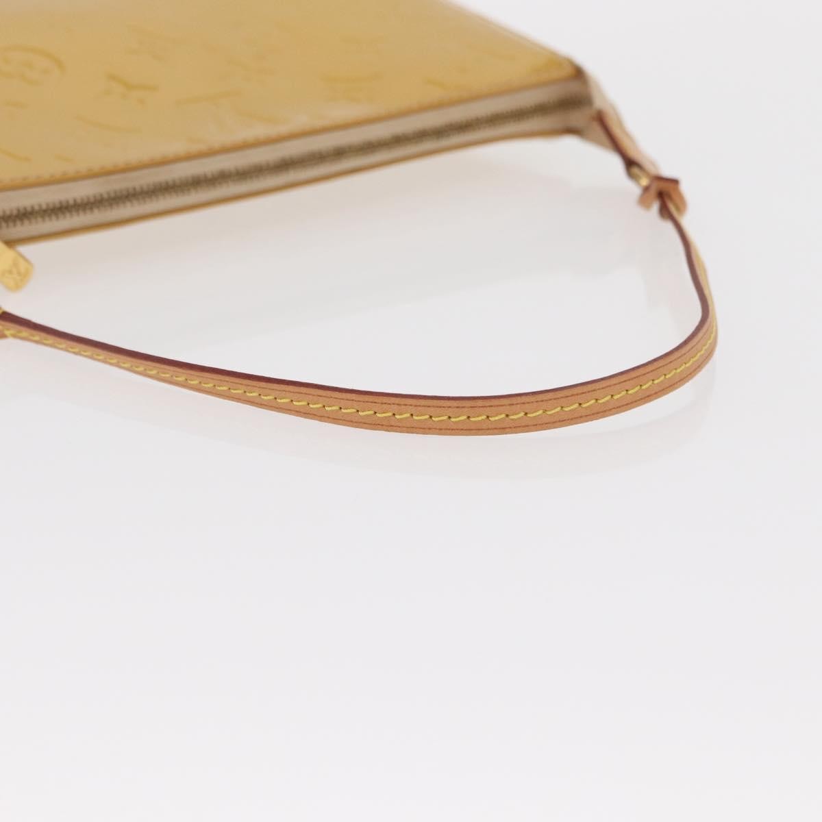 Louis Vuitton Pochette Accessoires Nm Monogram Vernis Yellow Patent_Leather Clutche & Pouche Bag (Pre-Owned)