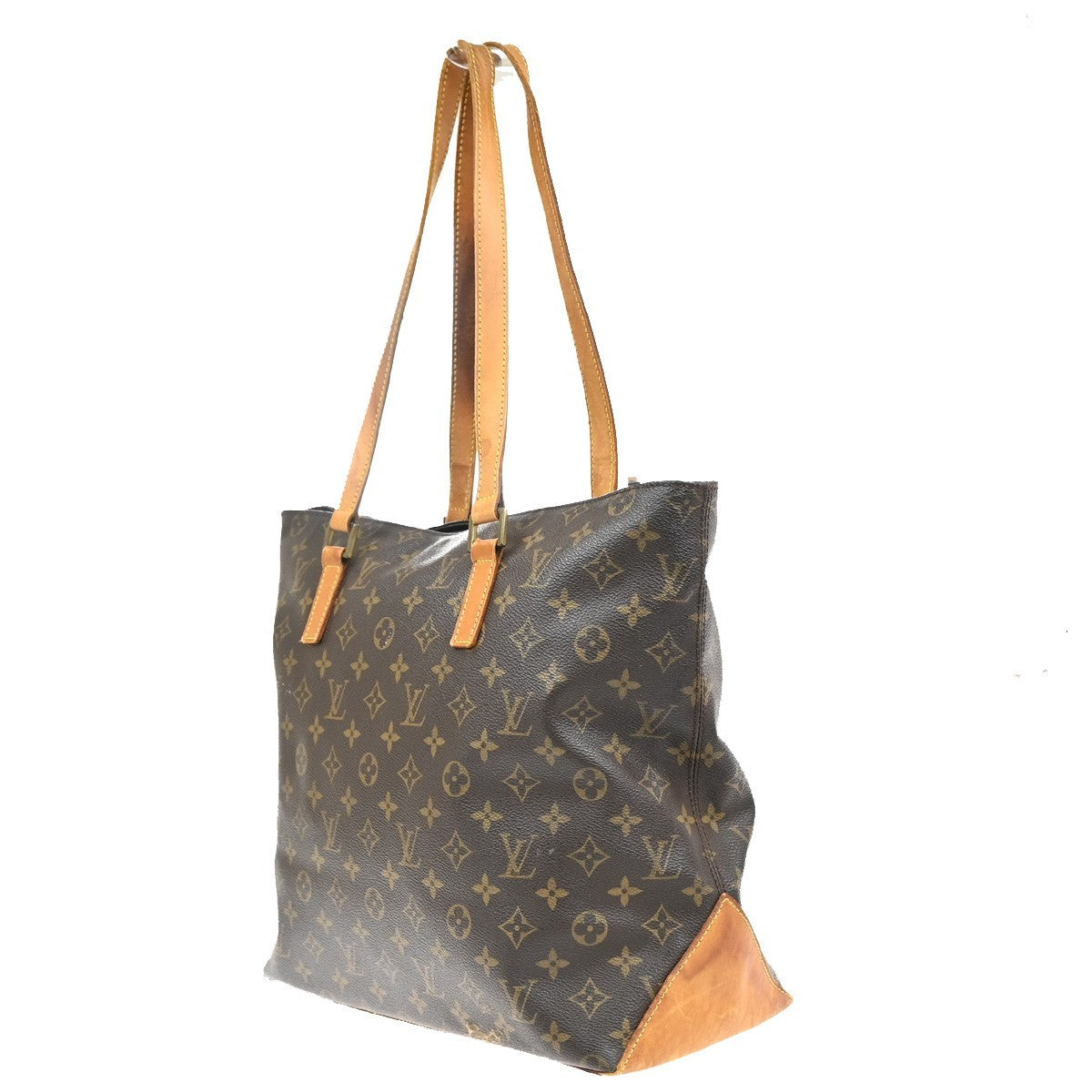 Louis Vuitton Cabas Mezzo Monogram Canvas Brown Canvas Tote Bag Bag (Pre-Owned)