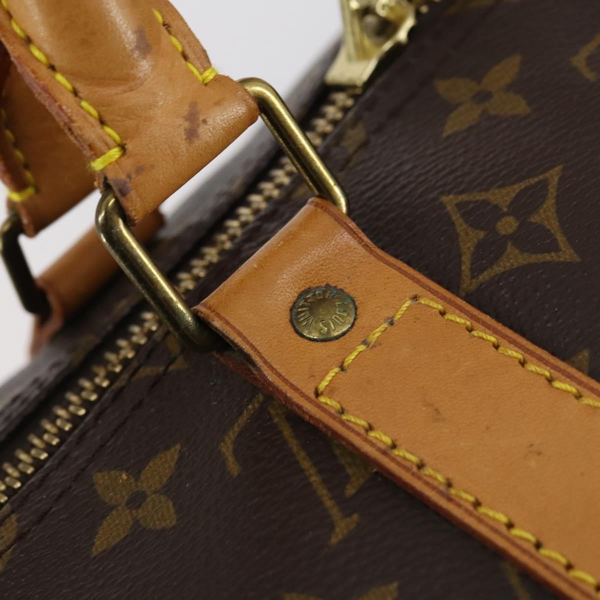 Louis Vuitton Keepall Bandouliere Bag Monogram Canvas Brown Canvas Travel Bag Bag (Pre-Owned)