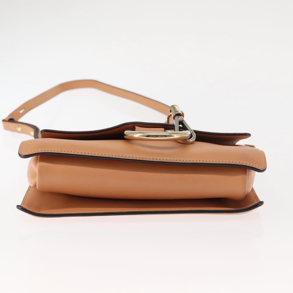 Chloe Faye Shoulder Bag Leather And Suede Beige Leather Bag (Pre-Owned)