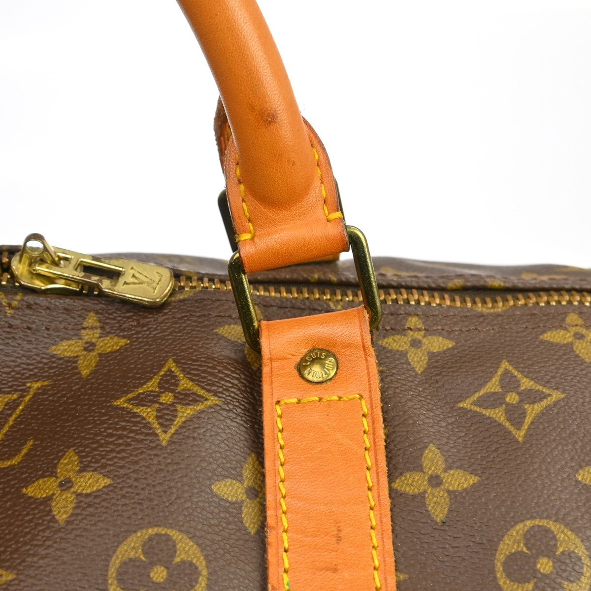 Louis Vuitton Keepall Bandouliere Bag Monogram Canvas Brown Canvas Travel Bag Bag (Pre-Owned)