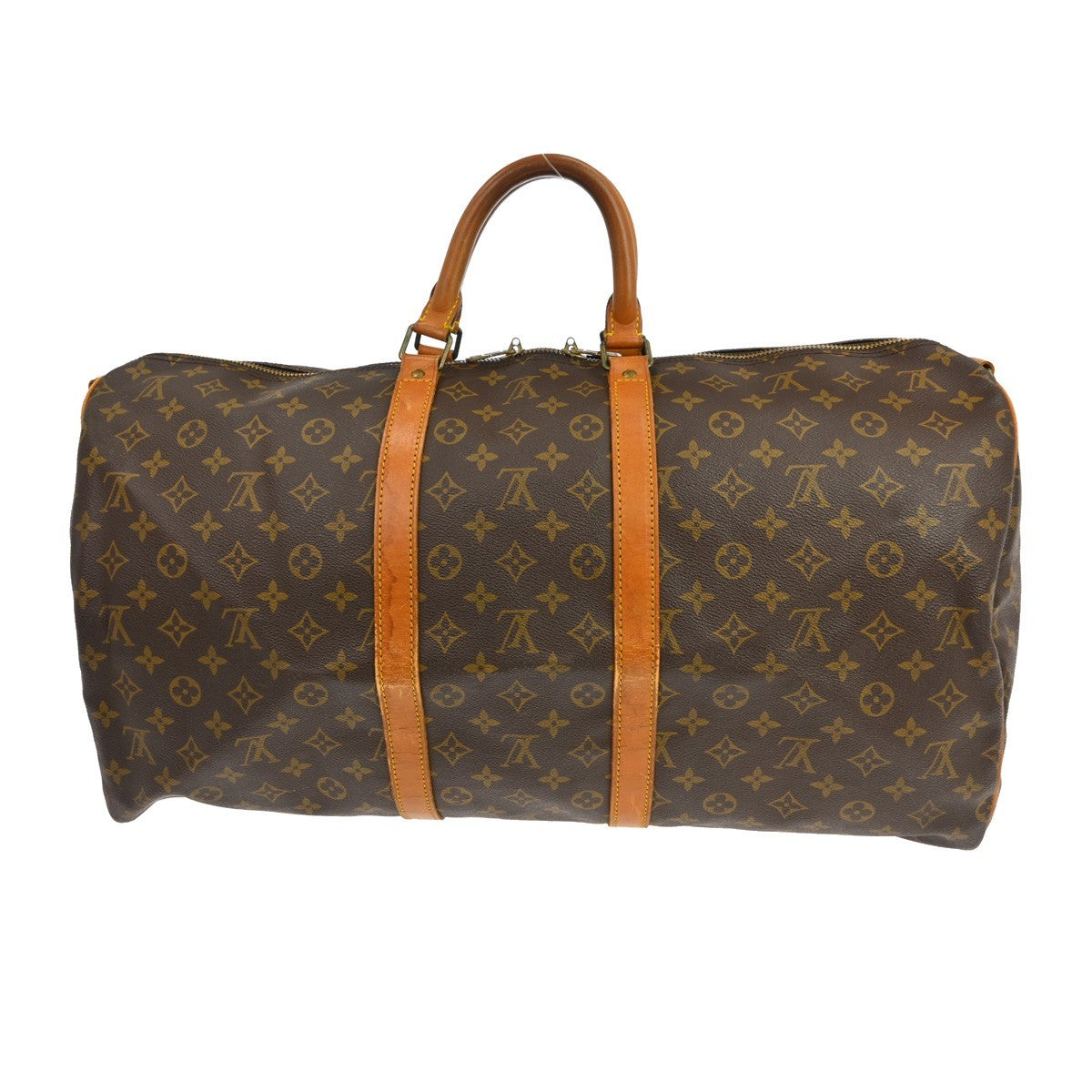 Louis Vuitton Keepall Bandouliere Bag Monogram Canvas Brown Canvas Travel Bag Bag (Pre-Owned)