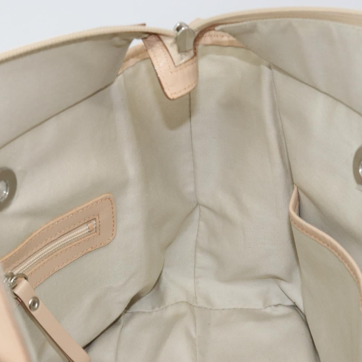 Burberry Nova Check Tote Canvas And Leather Beige Canvas Tote Bag Bag (Pre-Owned)
