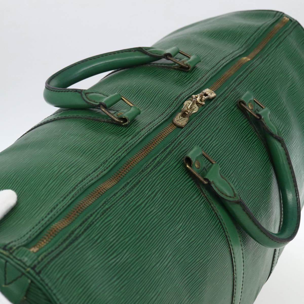 Louis Vuitton Keepall Bag Epi Leather Green Leather Travel Bag Bag (Pre-Owned)