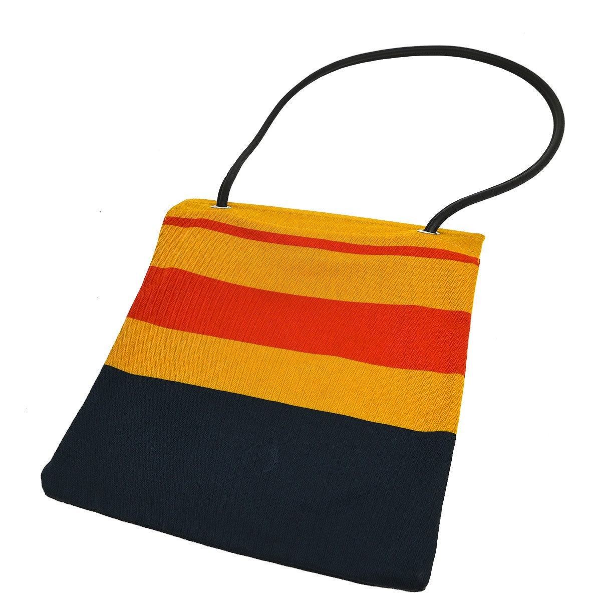 Hermes Cabas Tote Toile With Leather Multicolour Cotton Shoulder Bag Bag (Pre-Owned)