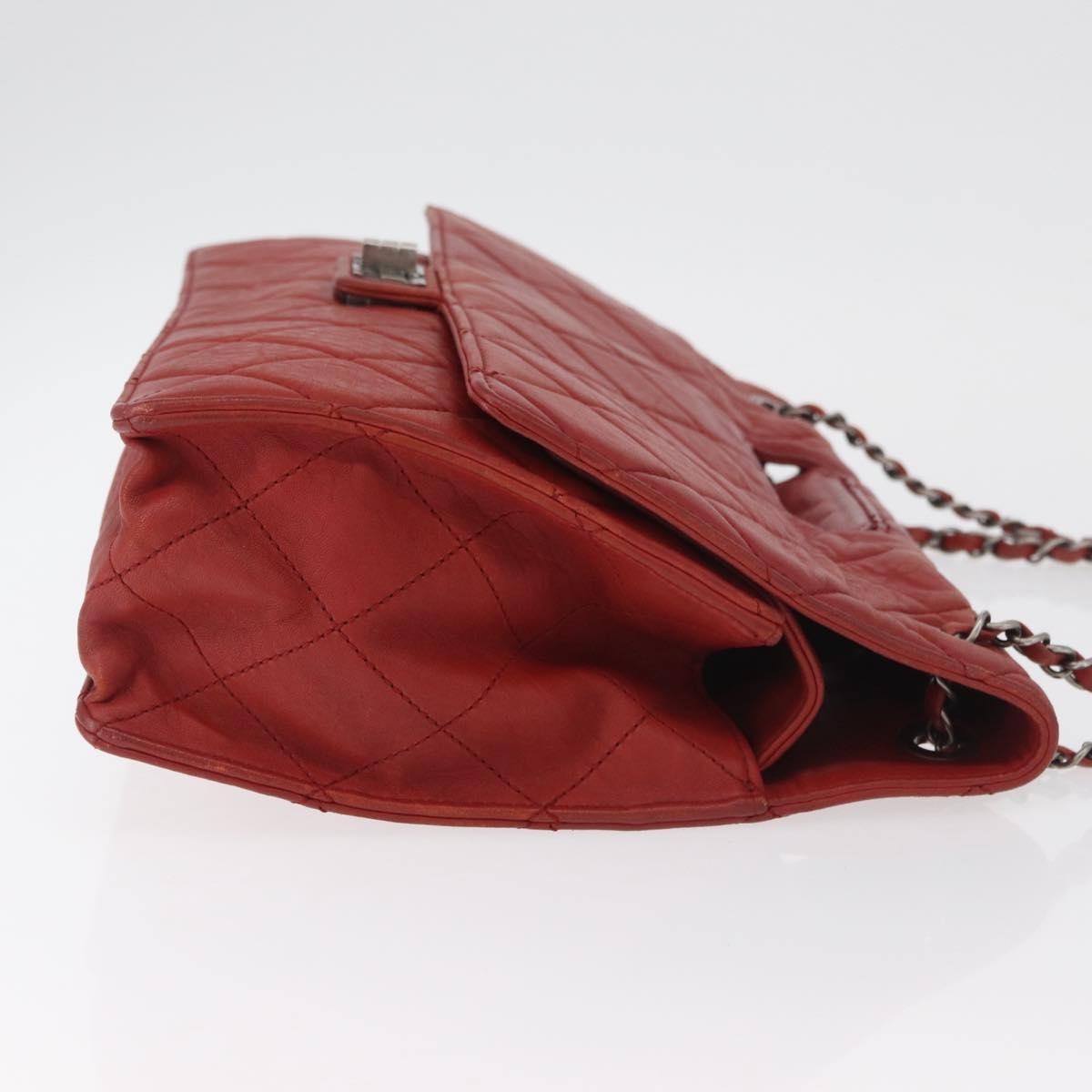 Chanel 2.55 Shoulder Bag Leather Red Leather Handbag (Pre-Owned)