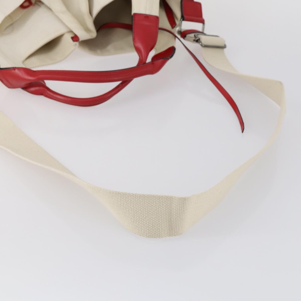 Valentino Garavani Atelier 02 Tote Canvas White Canvas Tote Bag Bag (Pre-Owned)