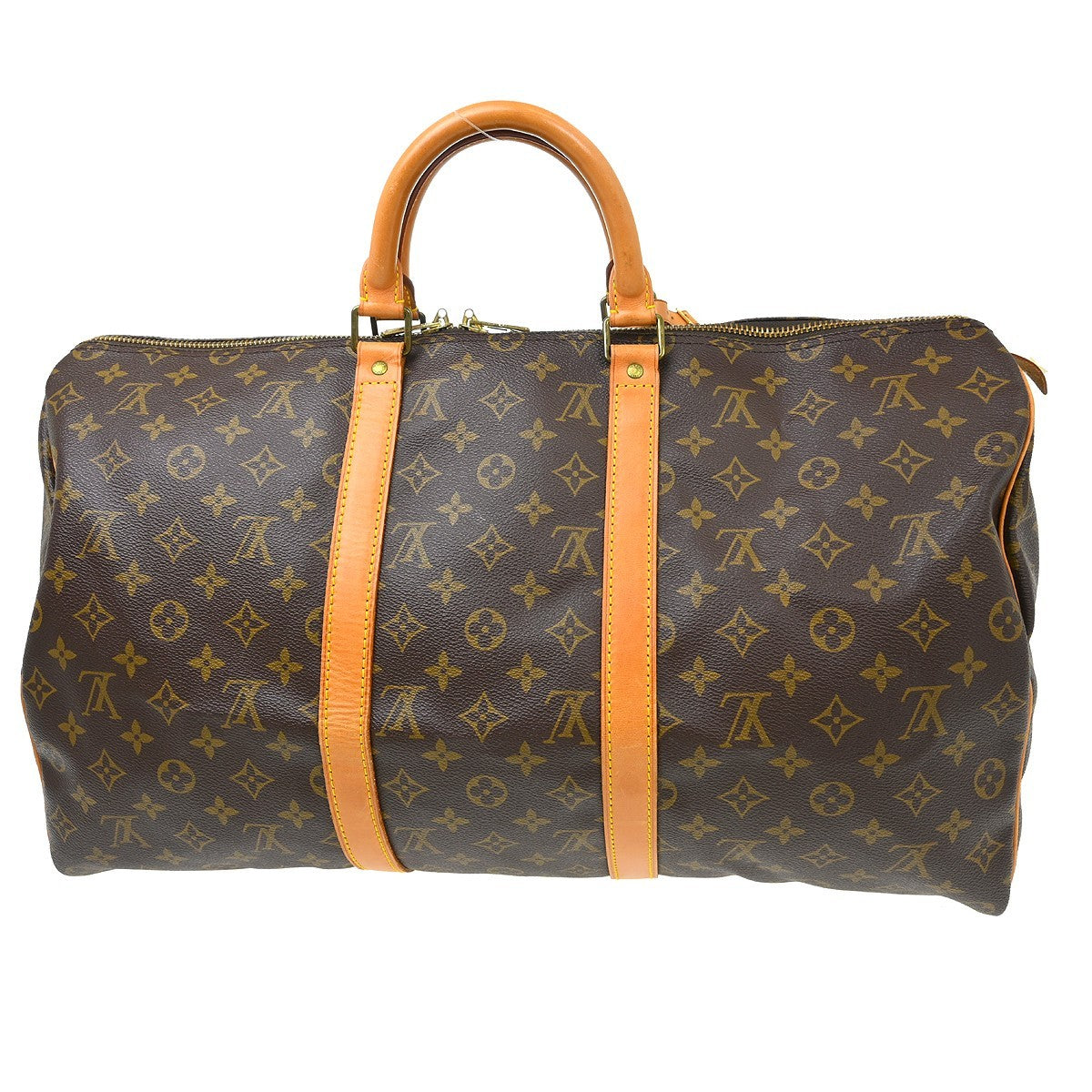 Louis Vuitton Keepall Bag Monogram Canvas Brown Canvas Travel Bag Bag (Pre-Owned)