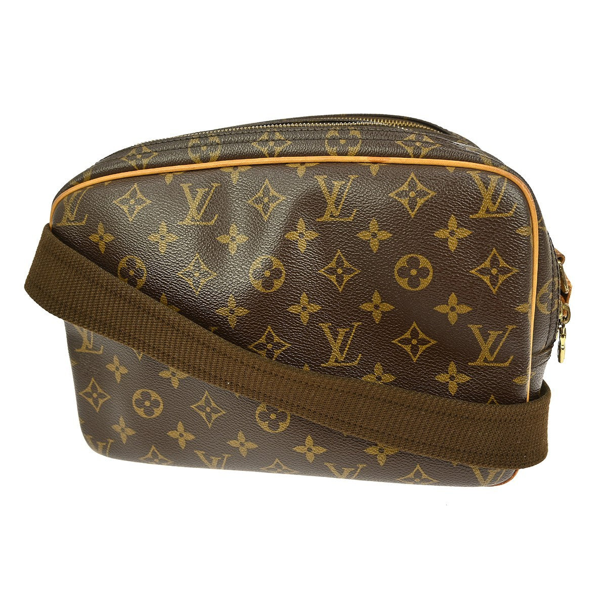 Louis Vuitton Reporter Bag Monogram Canvas Brown Canvas Shoulder Bag Bag (Pre-Owned)