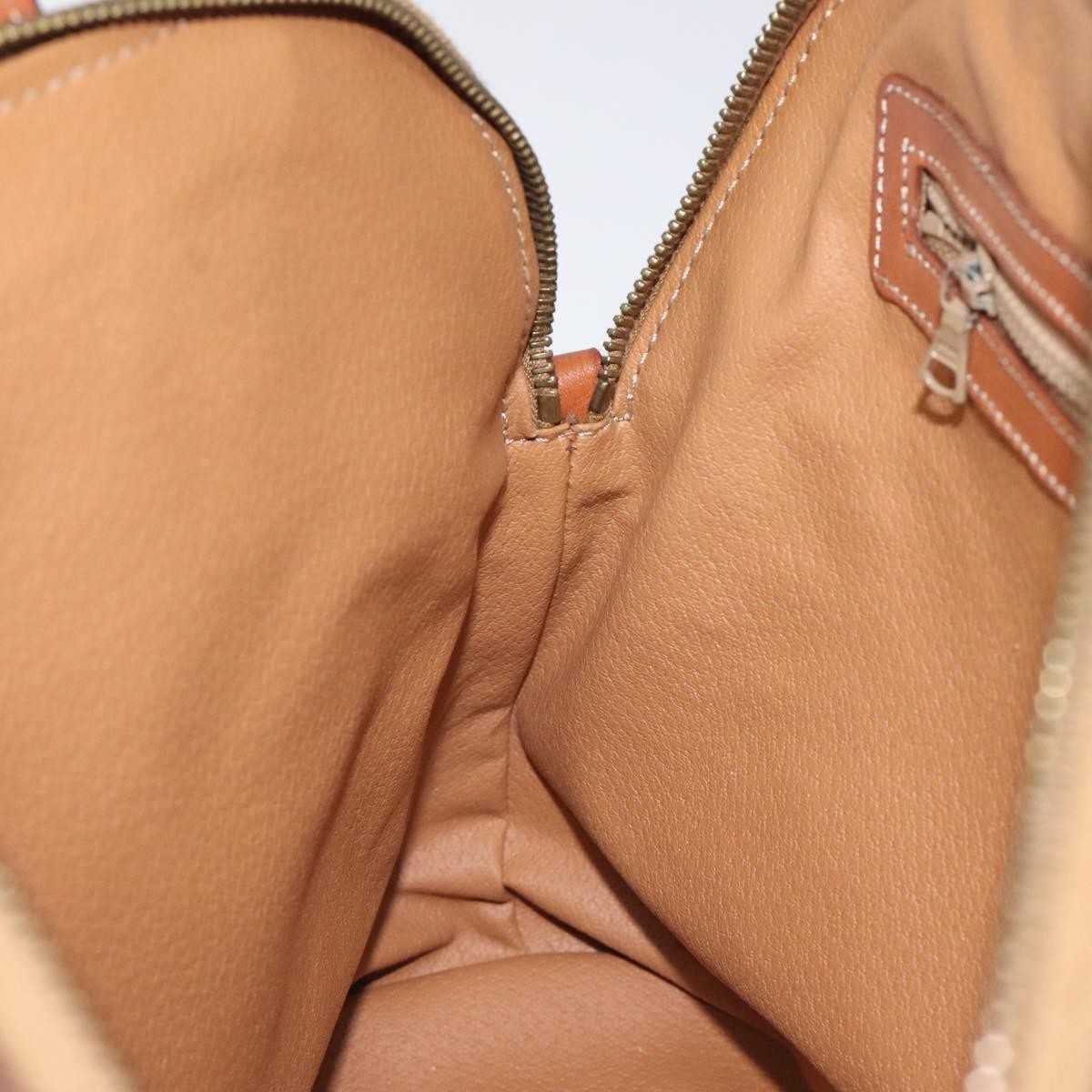Celine Vintage Macadam Handbag Canvas And Leather Beige Canvas Handbag (Pre-Owned)