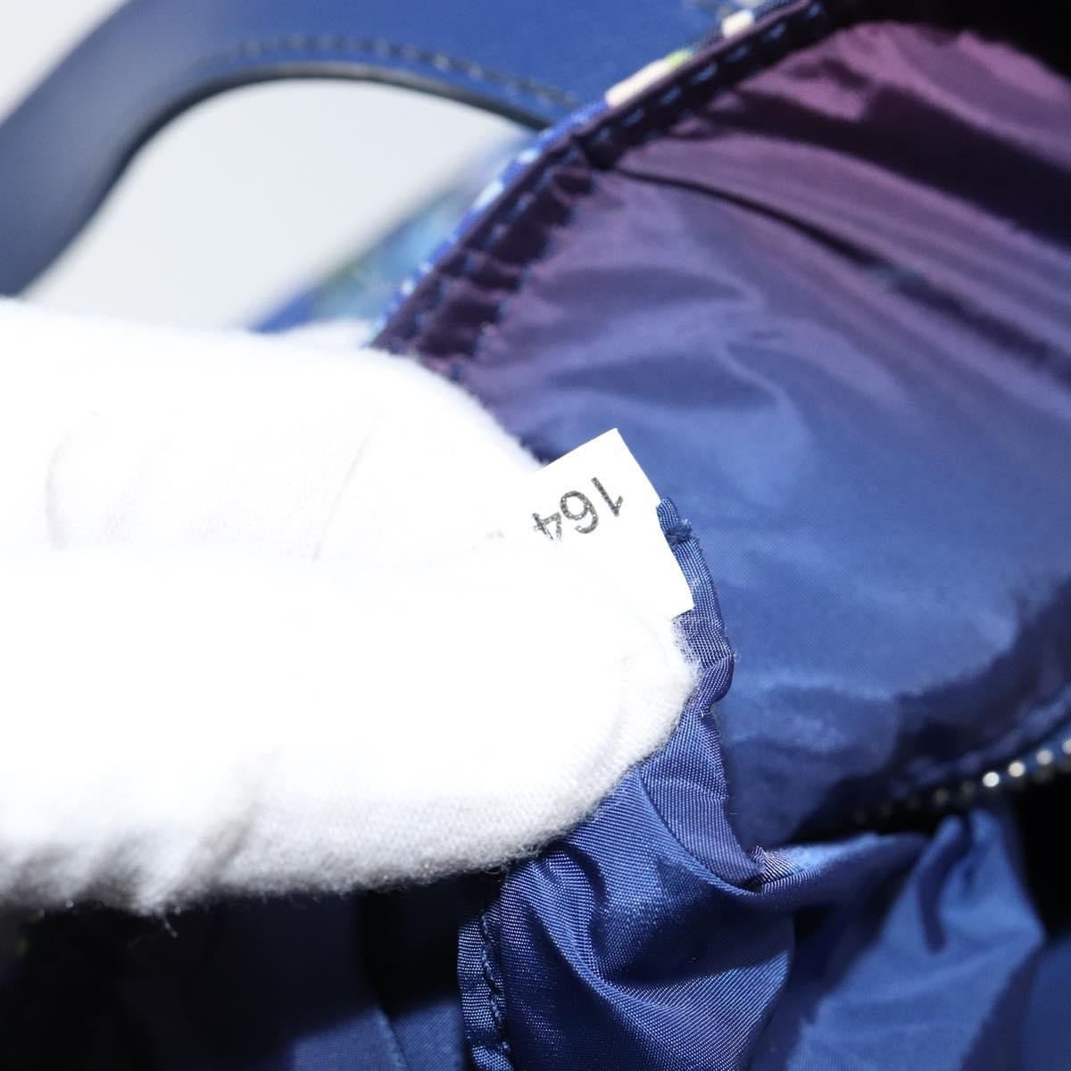 Prada Floreal Tote Printed Tessuto Blue Nylon Tote Bag Bag (Pre-Owned)