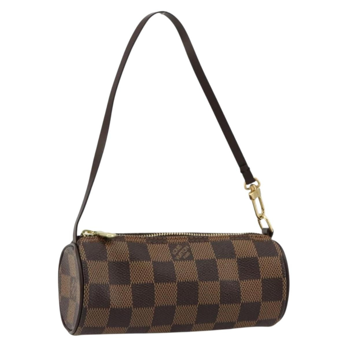 Louis Vuitton Papillon Pochette Damier Brown Canvas Clutche & Pouche Bag (Pre-Owned)