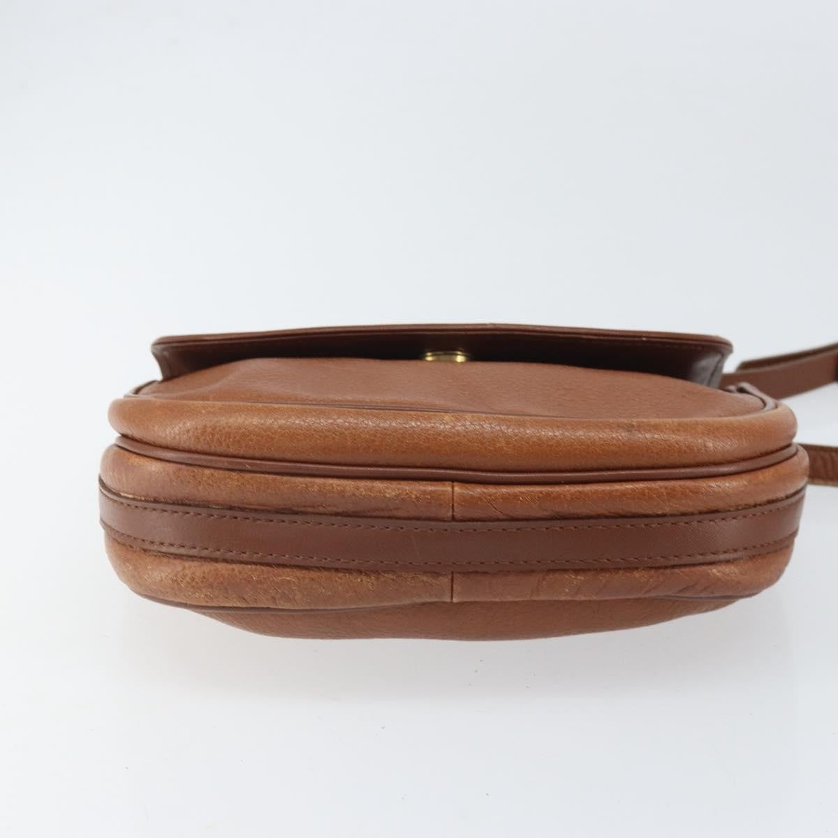 Burberry Vintage Shoulder Bag Leather Brown Leather Shoulder Bag Bag (Pre-Owned)