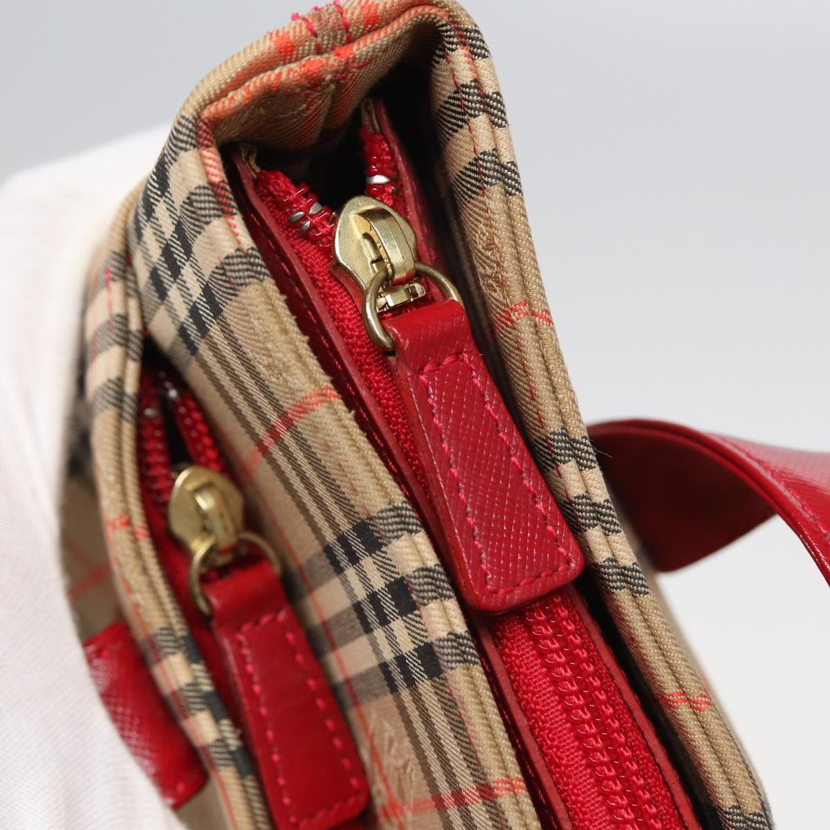 Burberry Nova Check Tote Canvas And Leather Beige Canvas Tote Bag Bag (Pre-Owned)