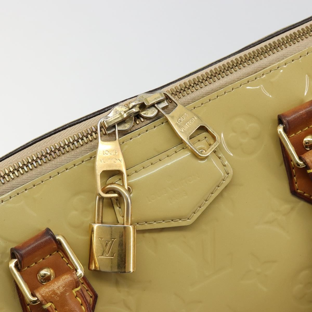 Louis Vuitton Montebello Handbag Monogram Vernis Beige Patent_Leather Handbag (Pre-Owned)