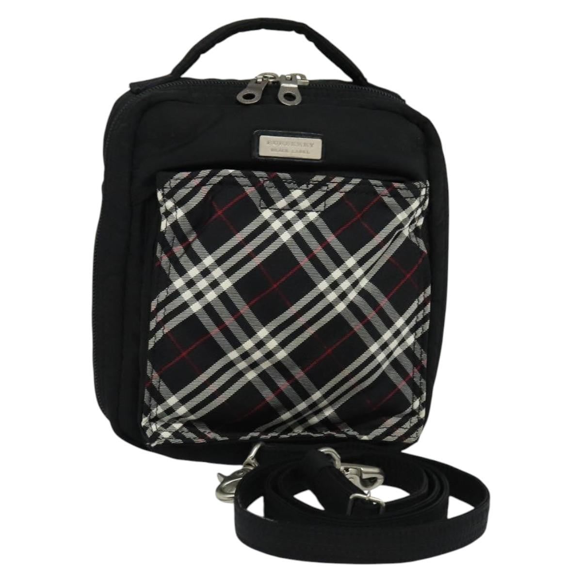 Burberry Nova Check Black Label Nylon Black Nylon Shoulder Bag Bag (Pre-Owned)