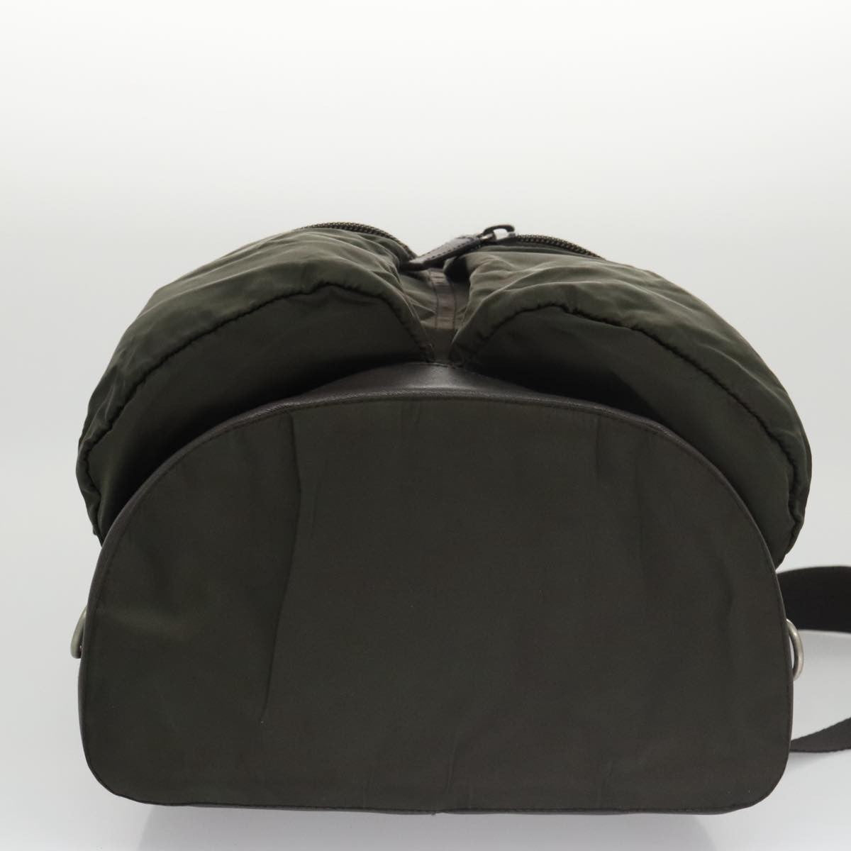 Prada Double Front Pocket Backpack Tessuto Khaki Nylon Backpack Bag (Pre-Owned)