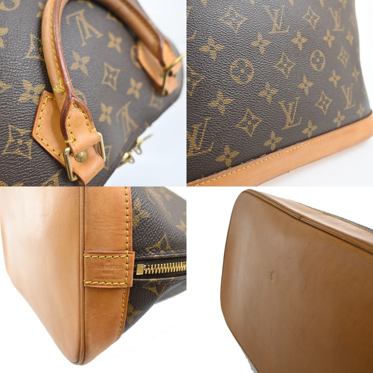 Louis Vuitton Alma Handbag Monogram Canvas Brown Canvas Handbag (Pre-Owned)