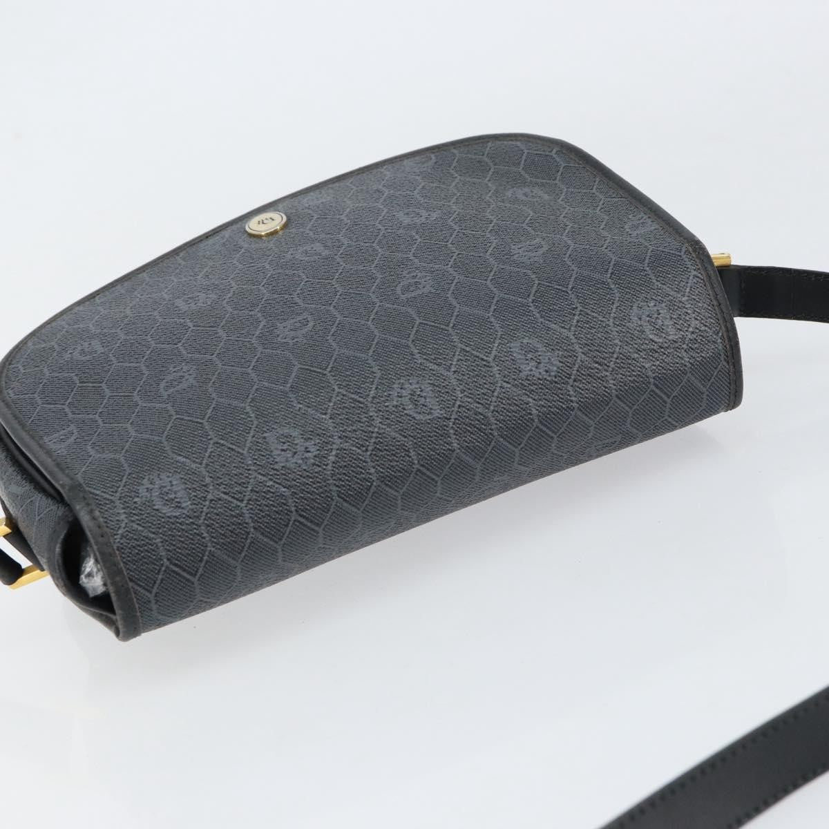 Christian Dior Vintage Honeycomb Shoulder Bag Canvas Black Canvas Shoulder Bag Bag (Pre-Owned)