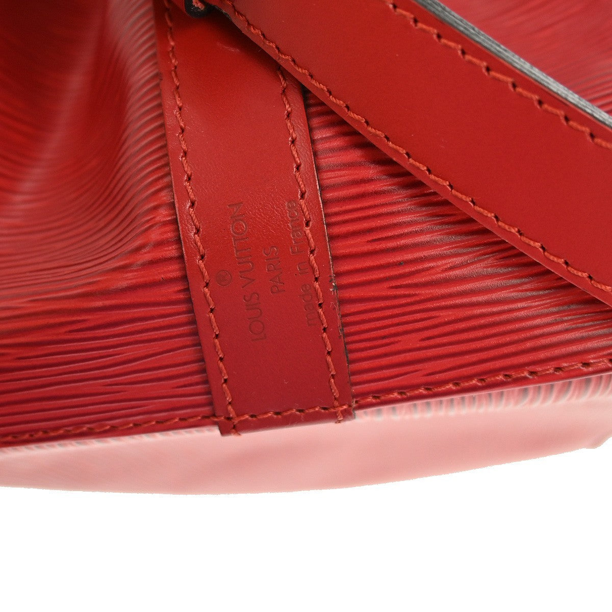 Louis Vuitton Petit Noe Handbag Epi Leather Red Leather Shoulder Bag Bag (Pre-Owned)