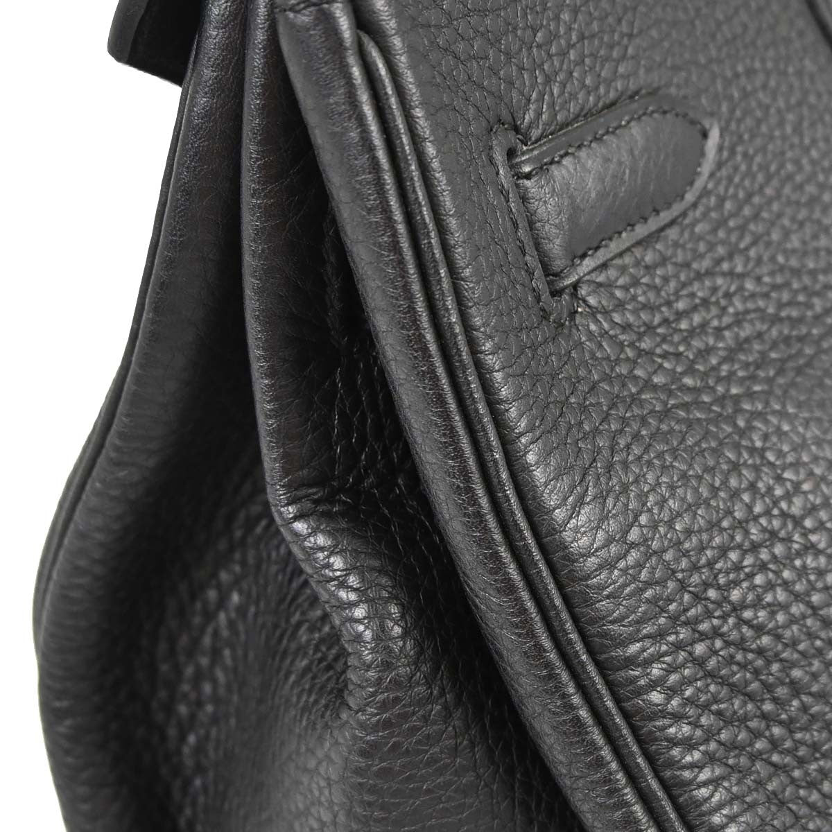 Hermes Birkin Handbag Black Togo With Palladium Hardware Black Leather Handbag (Pre-Owned)