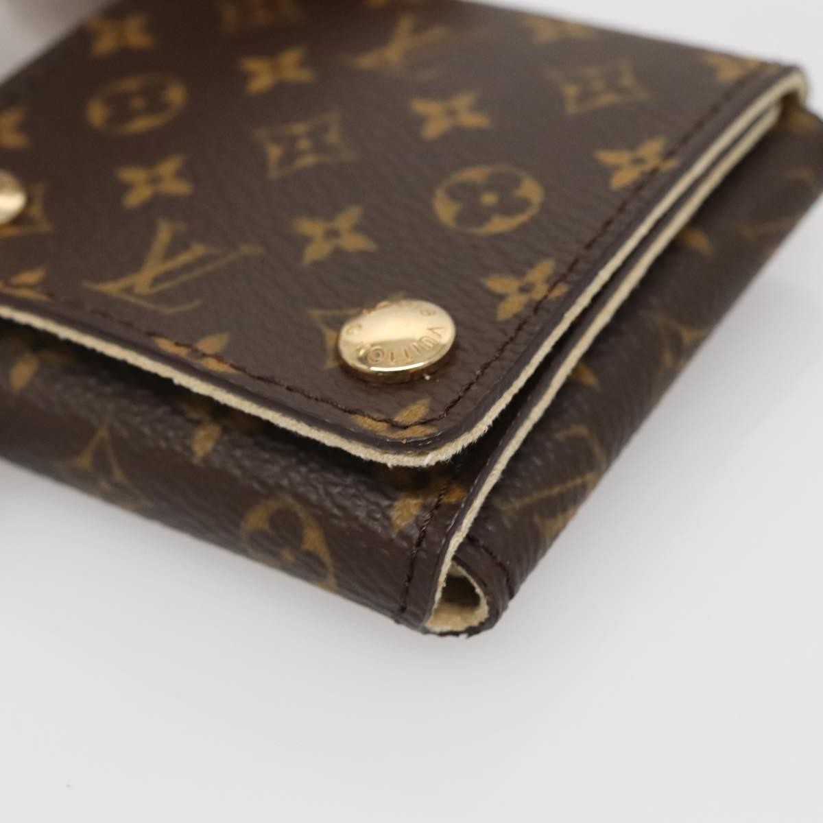 Louis Vuitton Case Jewelry Box Canvas Brown Canvas Wallets Accessory (Pre-Owned)