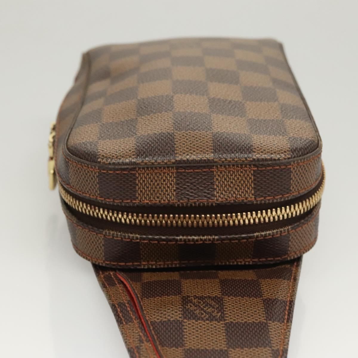Louis Vuitton Geronimos Waist Bag Damier Brown Canvas Shoulder Bag Bag (Pre-Owned)