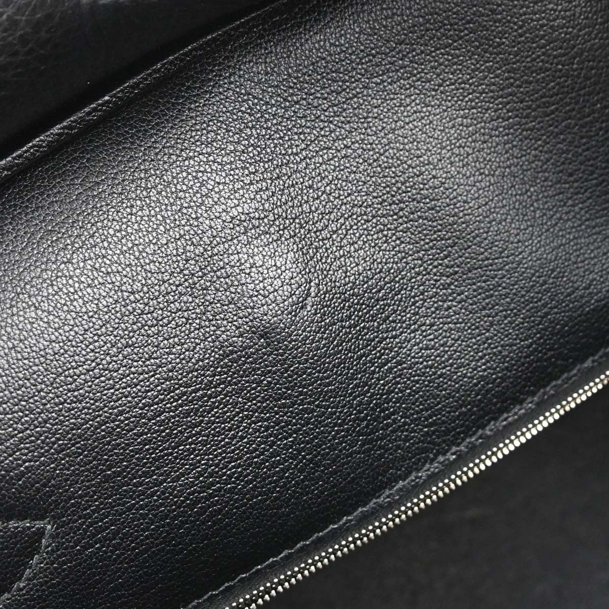 Hermes Birkin Handbag Black Togo With Palladium Hardware Black Leather Handbag (Pre-Owned)