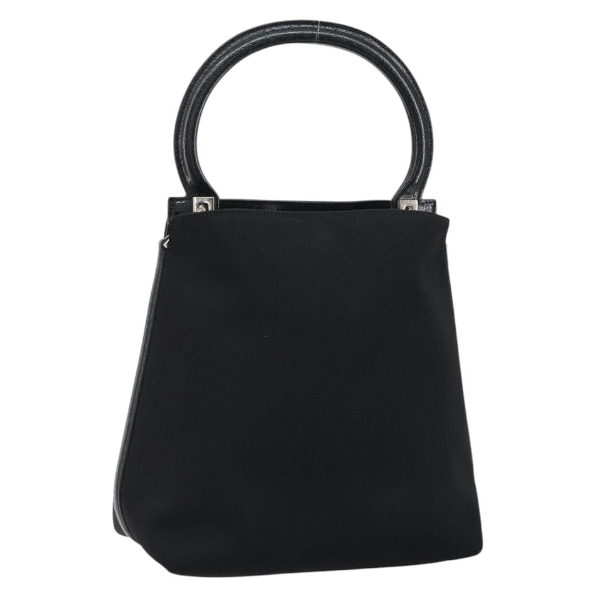 Salvatore Ferragamo Vintage Handbag Nylon Black Nylon Handbag (Pre-Owned)