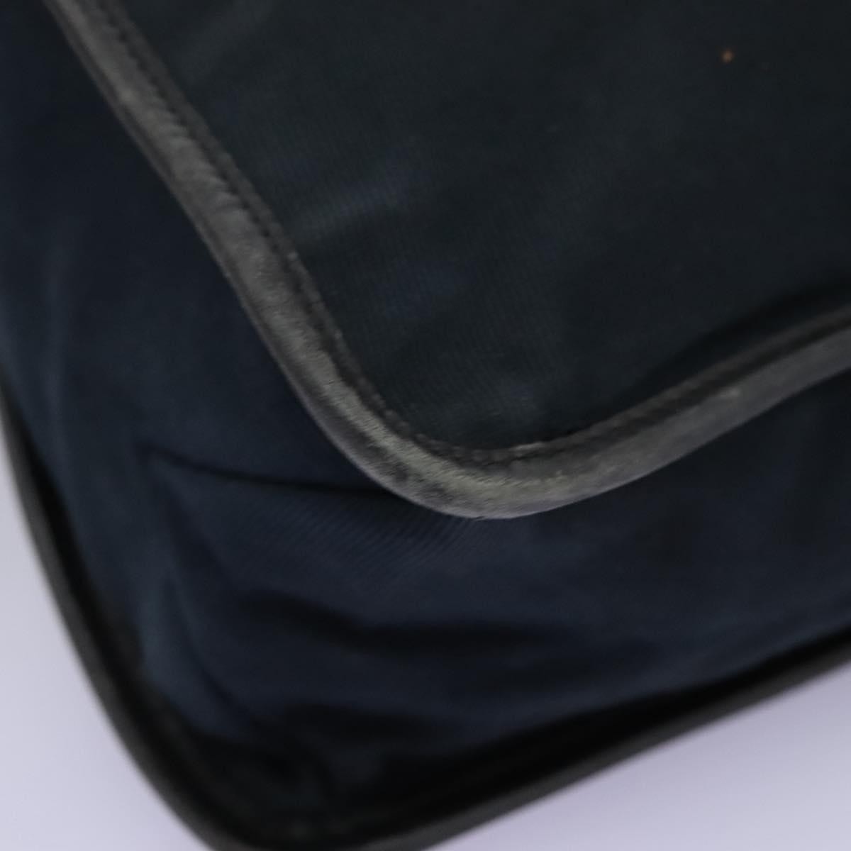 Gucci Sherry Line Shoulder Bag Canvas Black Canvas Shoulder Bag Bag (Pre-Owned)