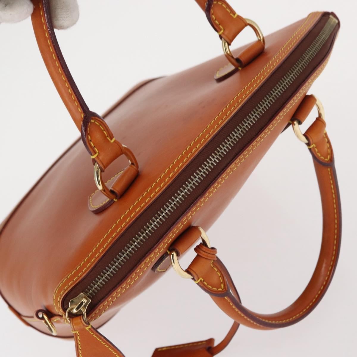 Louis Vuitton Lockit Handbag Nomade Leather Brown Leather Handbag (Pre-Owned)